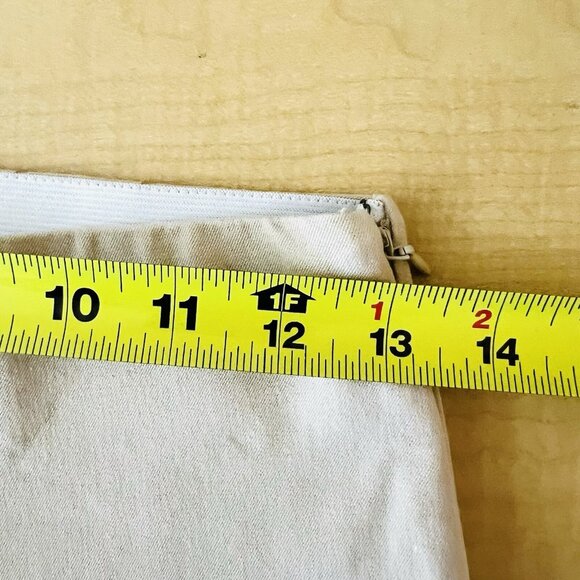 a new day Women Tan Pants Sz 2 Stretch Mid Rise Boot Cut Zip Side Elastic Waist - Picture 9 of 12